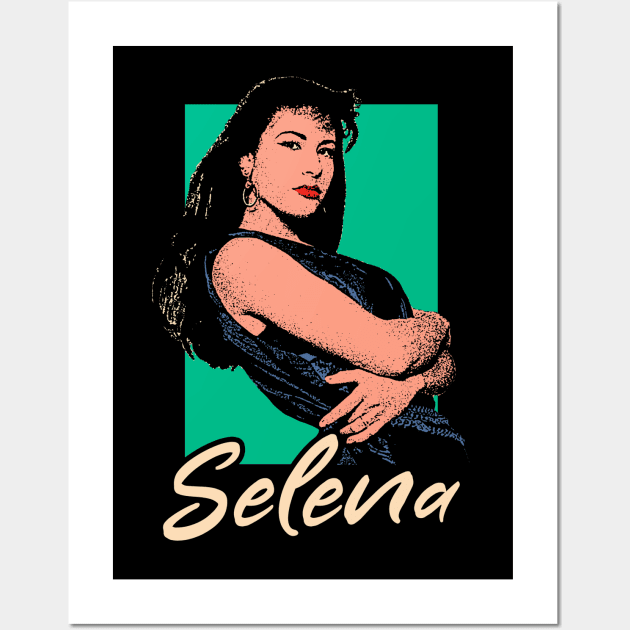 Selena Quintanilla Retro Design Wall Art by Mandegraph